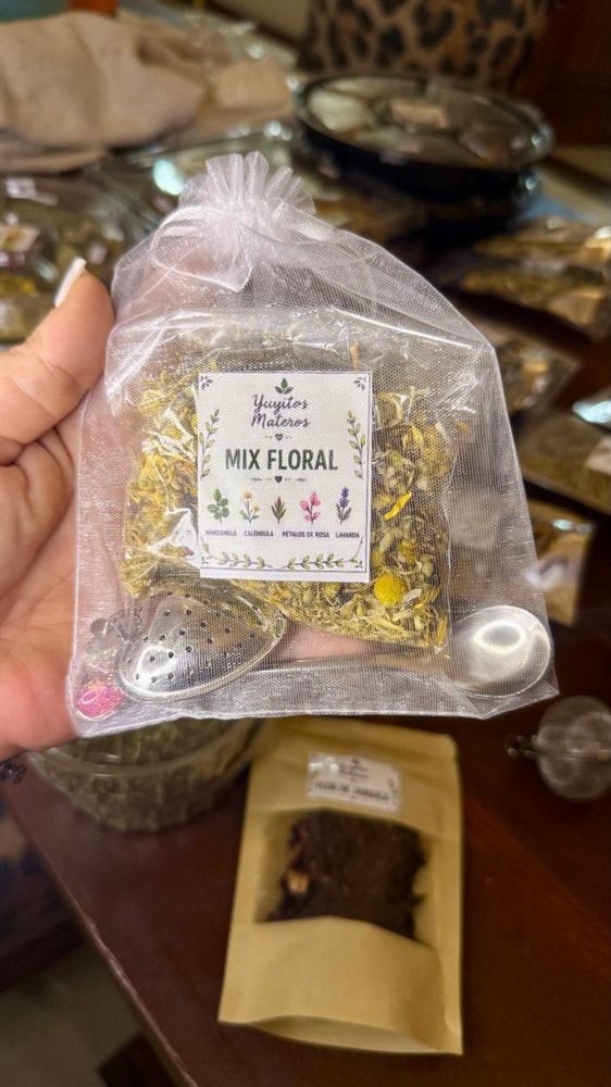 Mix Floral de Yuyitos Materos en bolsa de organza